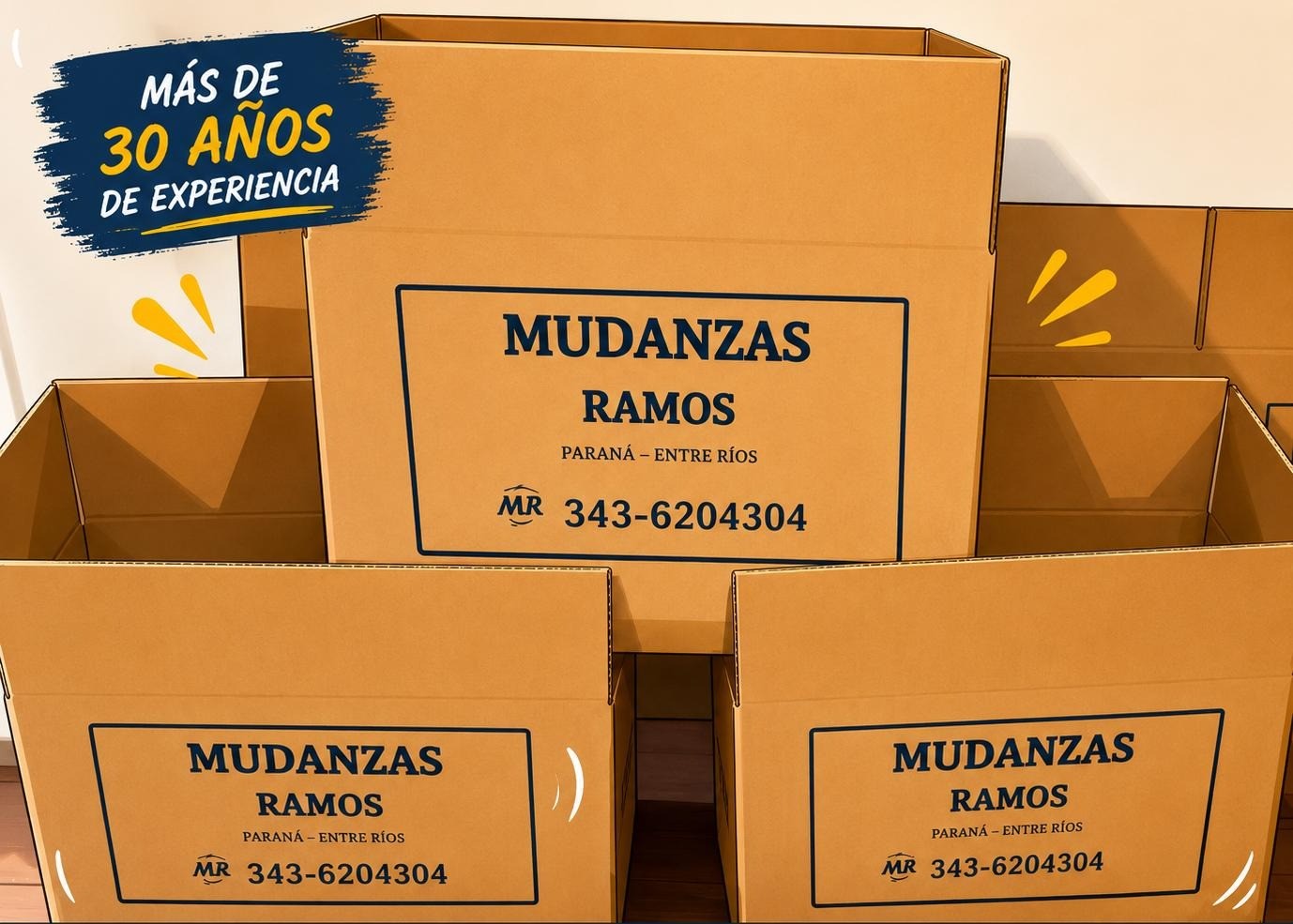 Cajas de cartón personalizadas Mudanzas Ramos